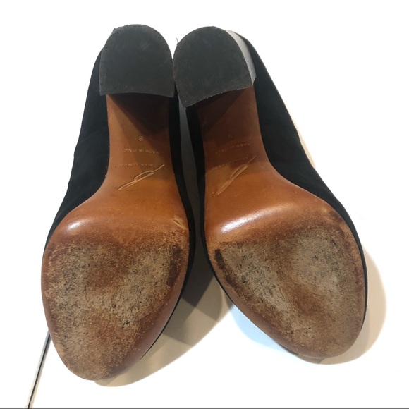 Brian Atwood black Petisca stacked heel size 9 - Picture 7 of 8